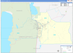 Carson City County, NV Digital Map Basic Style